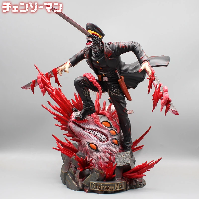 

35cm Chainsaw Man Anime Figure Samurai Sword Denji Action Figure Pvc Statue Model Doll Collectible Ornament Birthday Toys Gifts