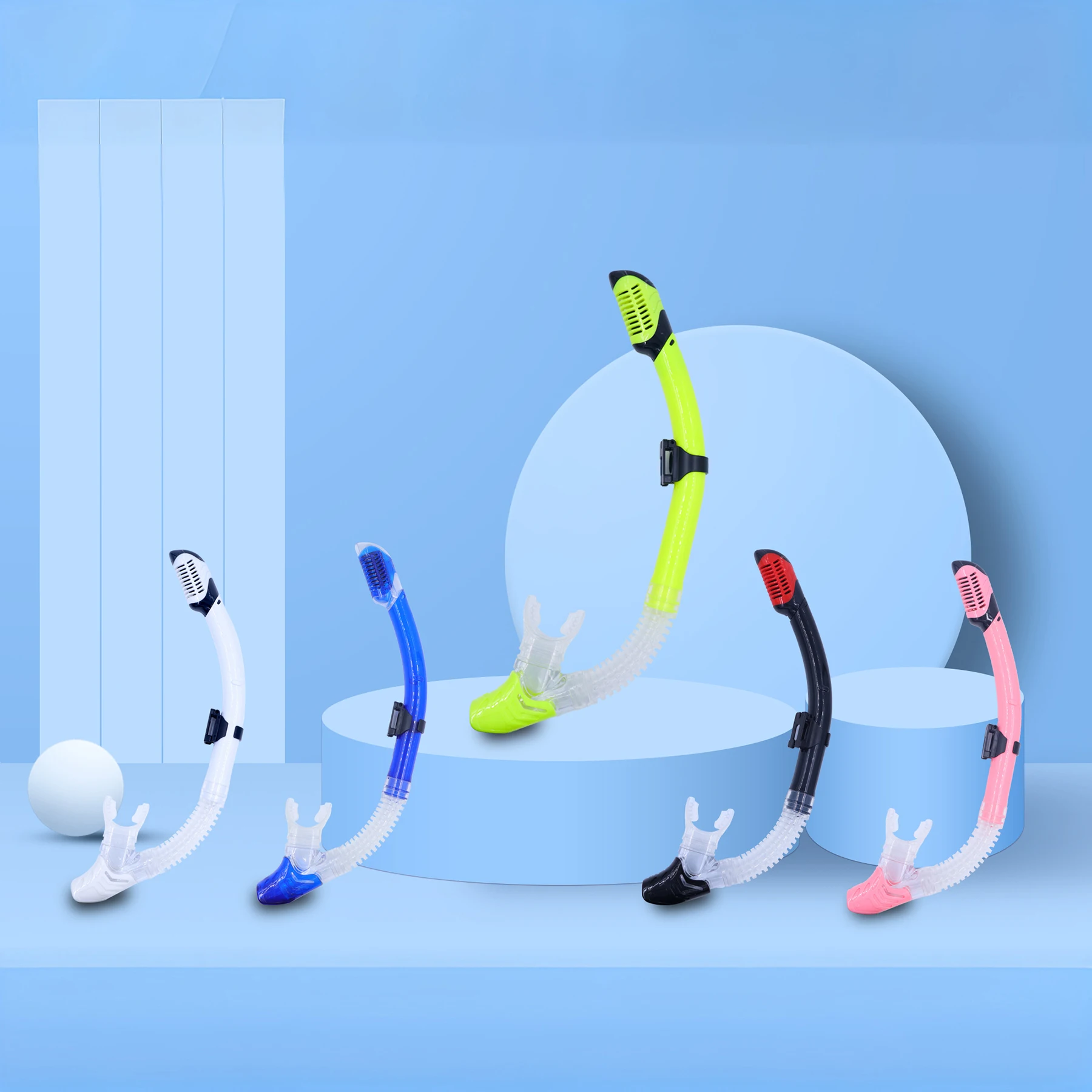 Diving Snorkel Dry Snorkel Easy Breath Diving Snorkel for Snorkeling Scuba Diving Free Swimming with Top Dry Valve for Adult