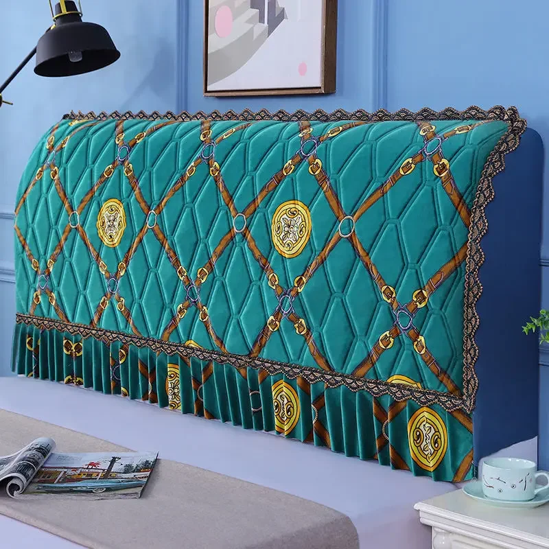 

Professional All-inclusive Cotton Lace Bedside Cover Rhombus Bed Headboard Dust-proof On Cover Cover Thickened Bedspread The