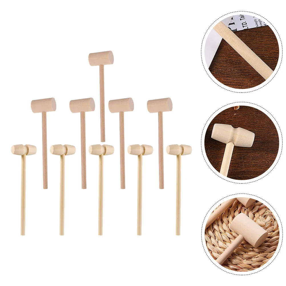 20Pcs 소형 해머 도구 튼튼한 목재 구조 컴팩트 디자인 해산물용 휴대용 게 망치 껍질 랍스터 굴 새우