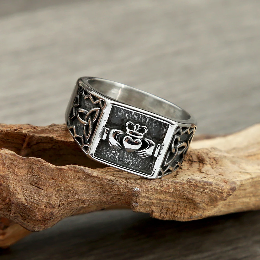 Corona Claddagh Significado Ladies Claddagh Ring Celtic Knot Band
