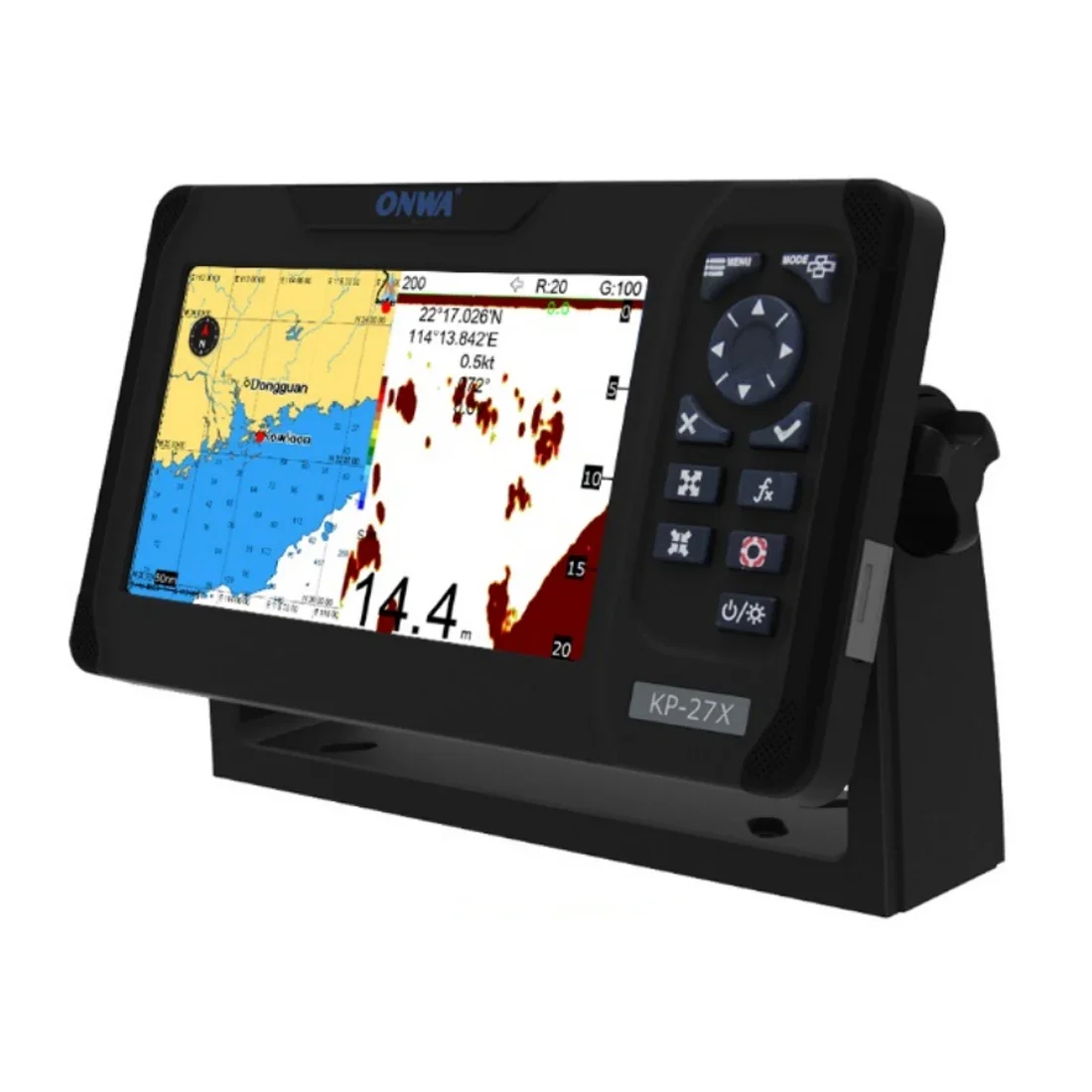 ONWA KP-27X 7-inch IP66 Marine GPS Chart Plotter 4-IN-1 with Echo Sounder  with AIS Built-in Fish Finder with TRANSDUCERS - AliExpress