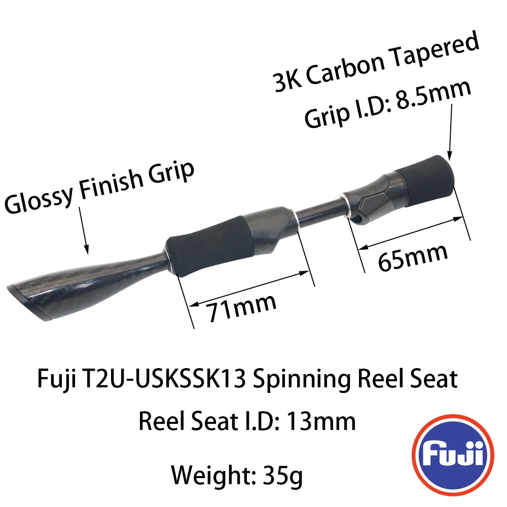 Pro Bomesh Fuji TCH Flat Back Casting Seat T2U-USKCSK13 Carbonfaser DIY Angelruten-Bauteile Zubehör – Detail 4