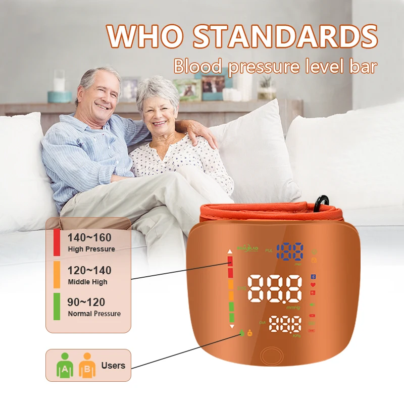 Wrist Blood Pressure Monitor Rechargeable Realblad