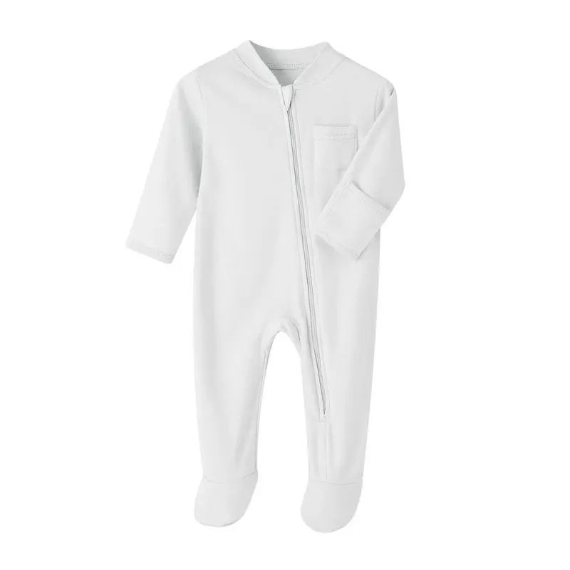 Baby Clothes Fashion Solid Color Newborn Clothes Girls Bodysuits Spring & Autumn Baby Boy Clothes Cotton Long Sleeve Baby Footies 3-12 Months
