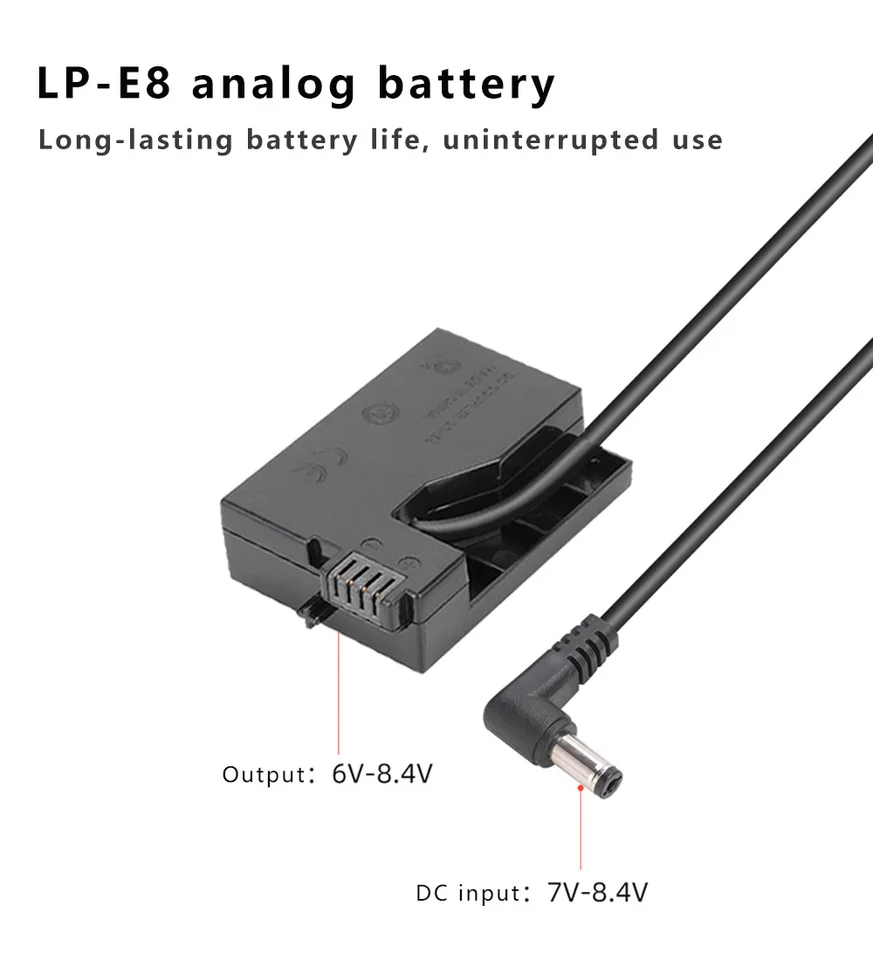 USB Type-C Power Bank Kabel DR-E5 DC Koppeling LP-E5 Dummy Batterij PD Adapter Kit voor Canon