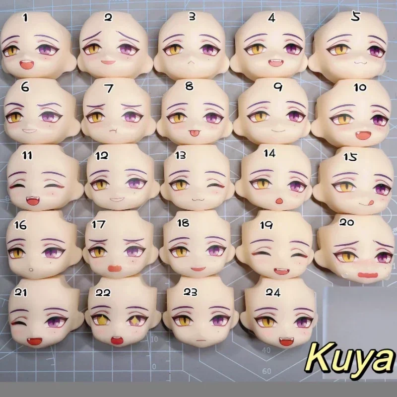 Nu Carnival Ob11 인형 얼굴 Edmond Eiden 워터 스티커 Quincy Kuya Blade Yakumo Olivenie 페이스 플레이트 애니메이션 게임 코스프레 인형