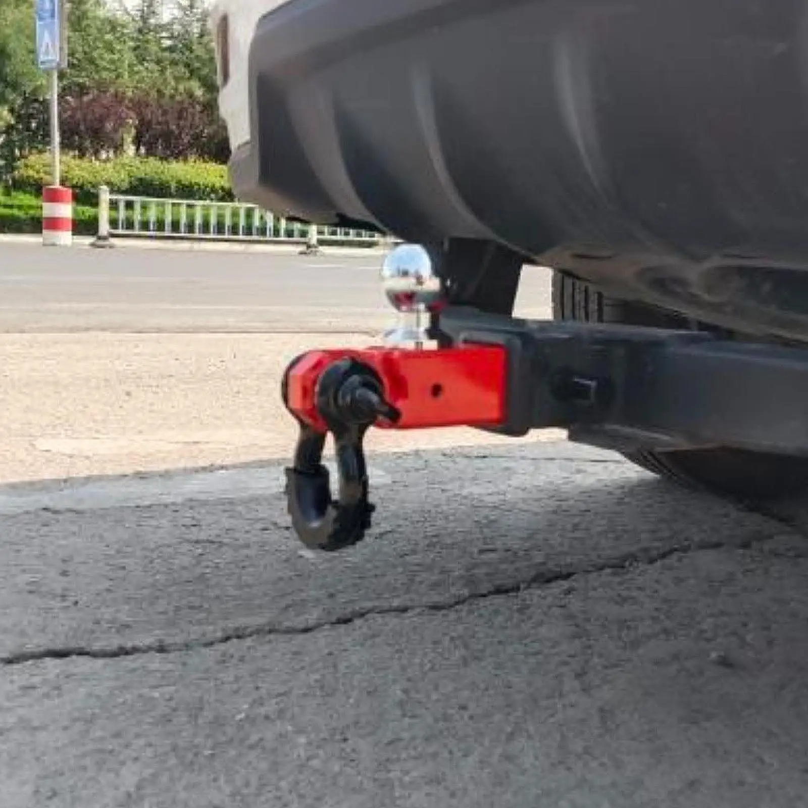 Trailer Hitch for 2 inch Receiver Black Accessory Premium with Tow Shackle for Rvs Suvs Simple Assembly Towing Accessories