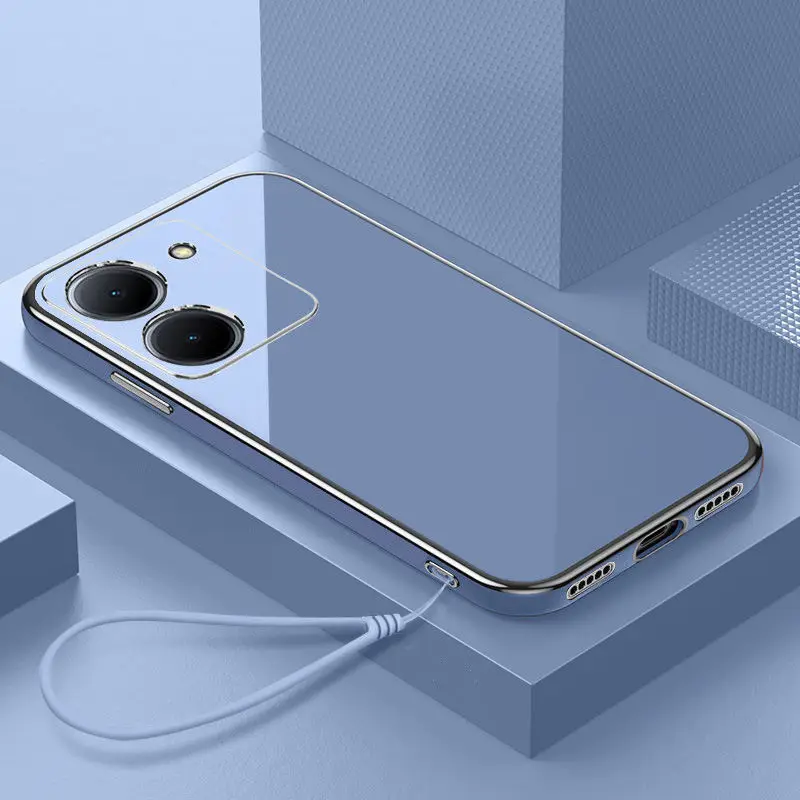 Luxury Plating Straight Edge TPU Soft Phone Case