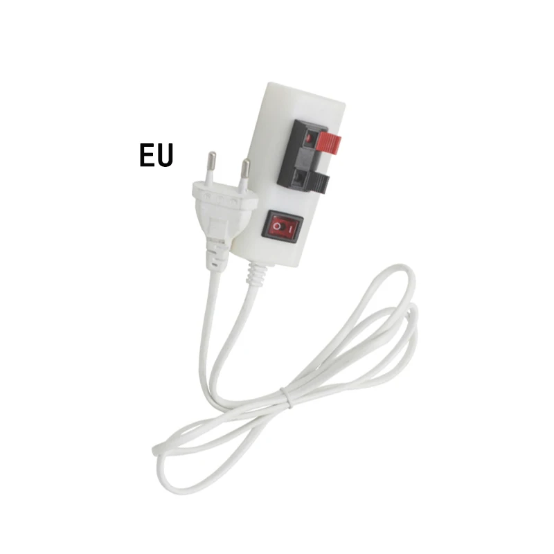 높은 안전성 1.5 m 와이어 2 핀/4 핀 고정 장치 흰색 EU 플러그 스위치 테스트 클립 테스트 LED 램프 홀더 테스터 감지 도구
