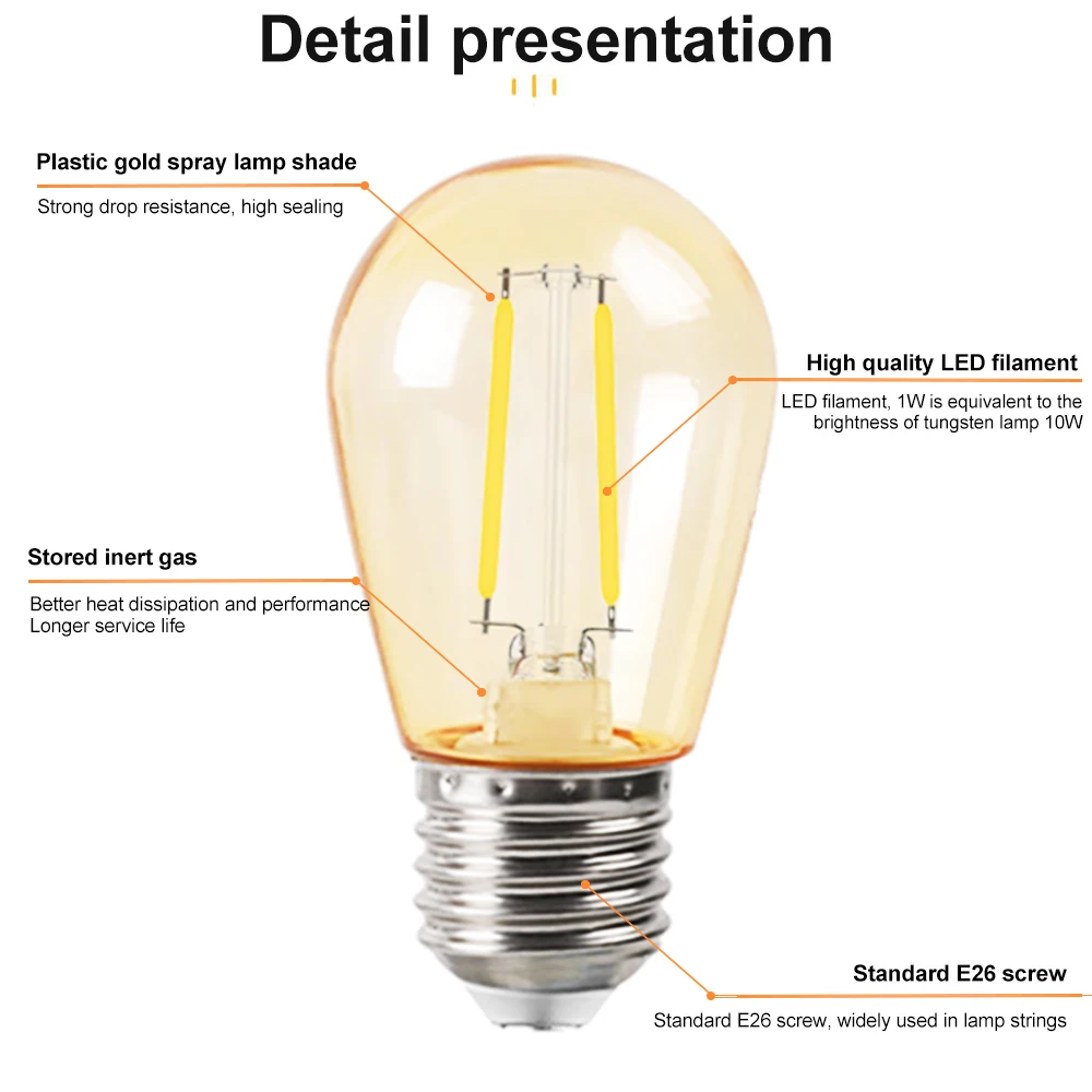 Waterproof Warm White LED String Lights