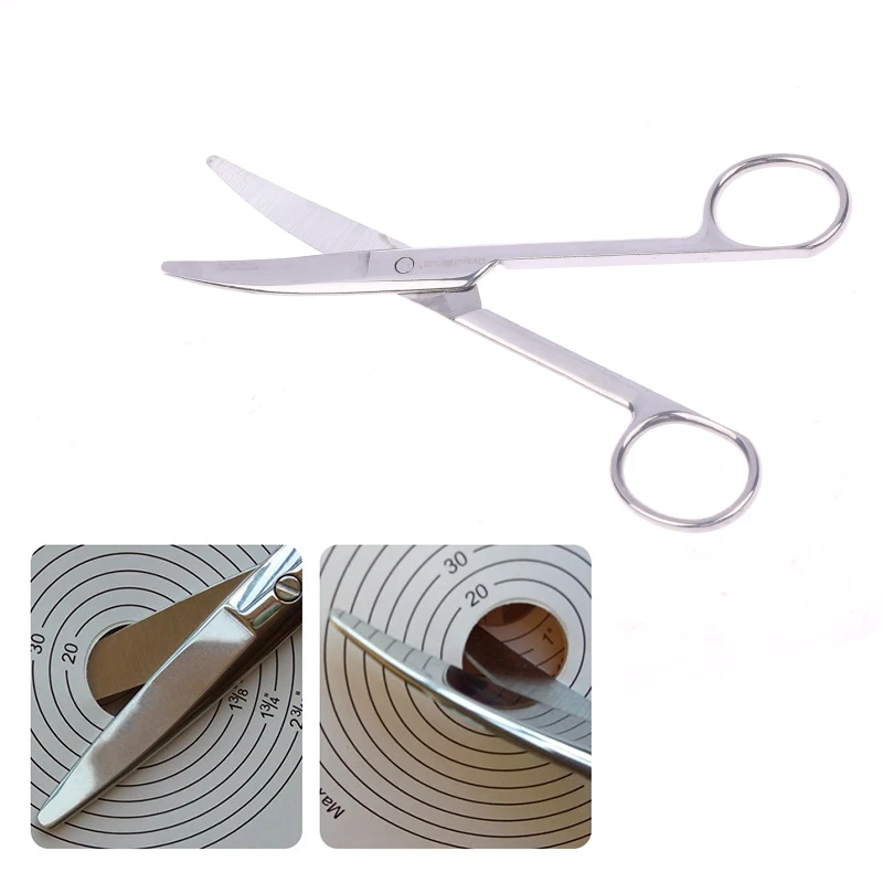 Description Picture 3 of item1PC Ostomy Bags Scissors Round Head Curved Design for Prevent Puncturing Of The Bag Body Medical Scissors Stoma Care Accessories