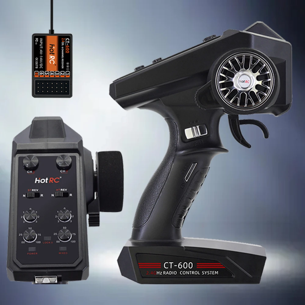 Radio Control System Transmitter Hotrc Ct400 Ct600 4.5v9v 4ch 6ch 2.4ghz With Receiver For Rc