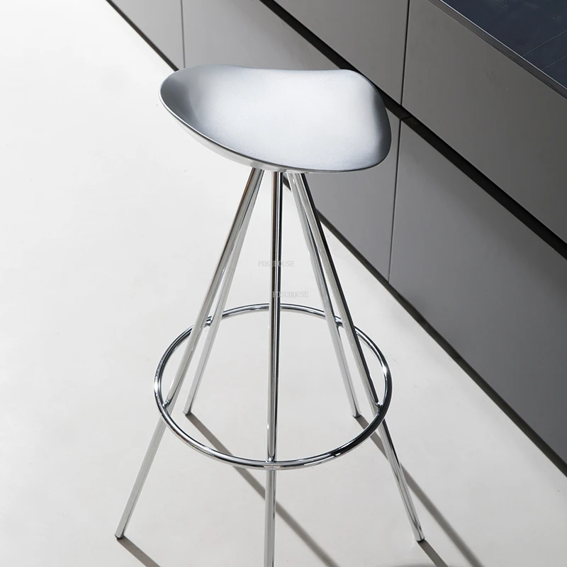 

Modern Fashion Simple Bar Chairs High Stool Lounge Creative Bar Chairs Stool Reception Kitchen Taburetes Cocinas Home Furniture
