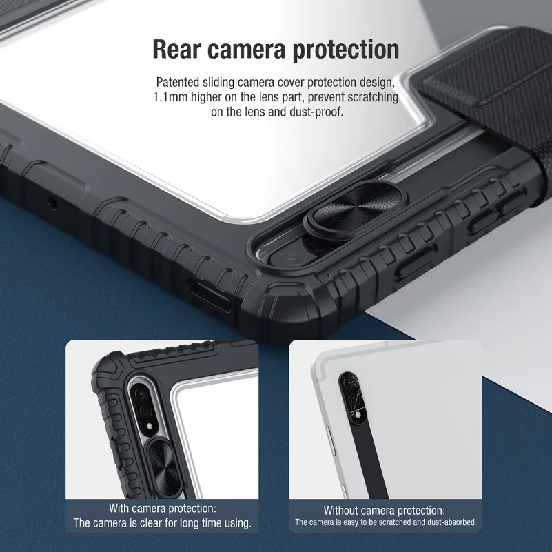 Nillkin-capa de Couro para Samsung Galaxy Tab s8 Plus s7 fe s7 Plus s7 Plus s7 Câmera Protect Cover - Imagem 3