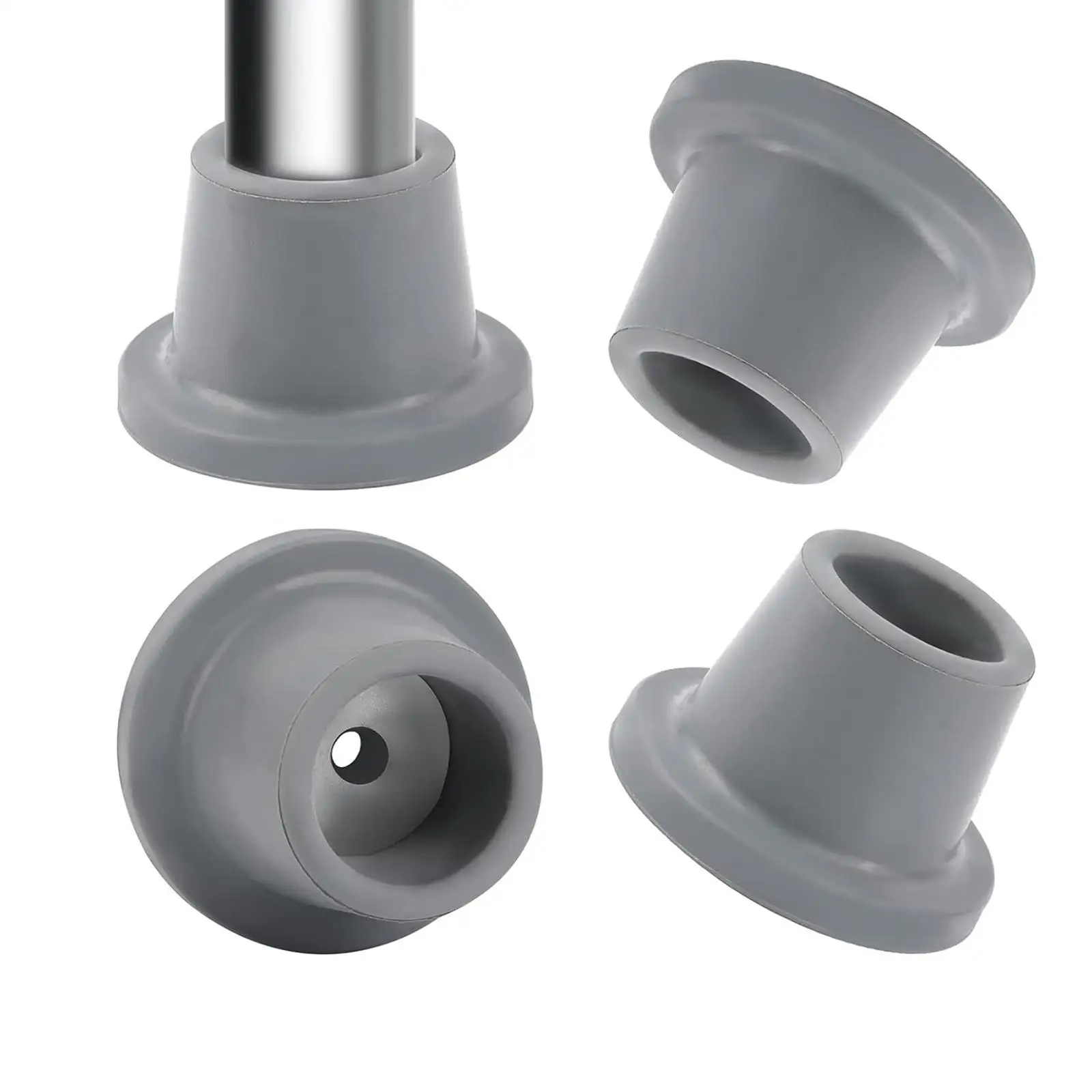 8 Pieces Shower Chair Feet Gray Nonskid Shower Chair Leg Tips for Bench Bath Seat Transfer Bench Stool Feet Caps