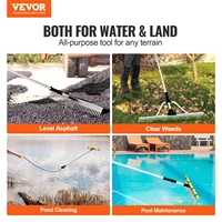 VEVOR Landscape Rake 36" Landscape Rake Lake Weed Rake w/102.36" Adjustable Extension for Loosening Soil/Lawn Care/Weeding Lake 2