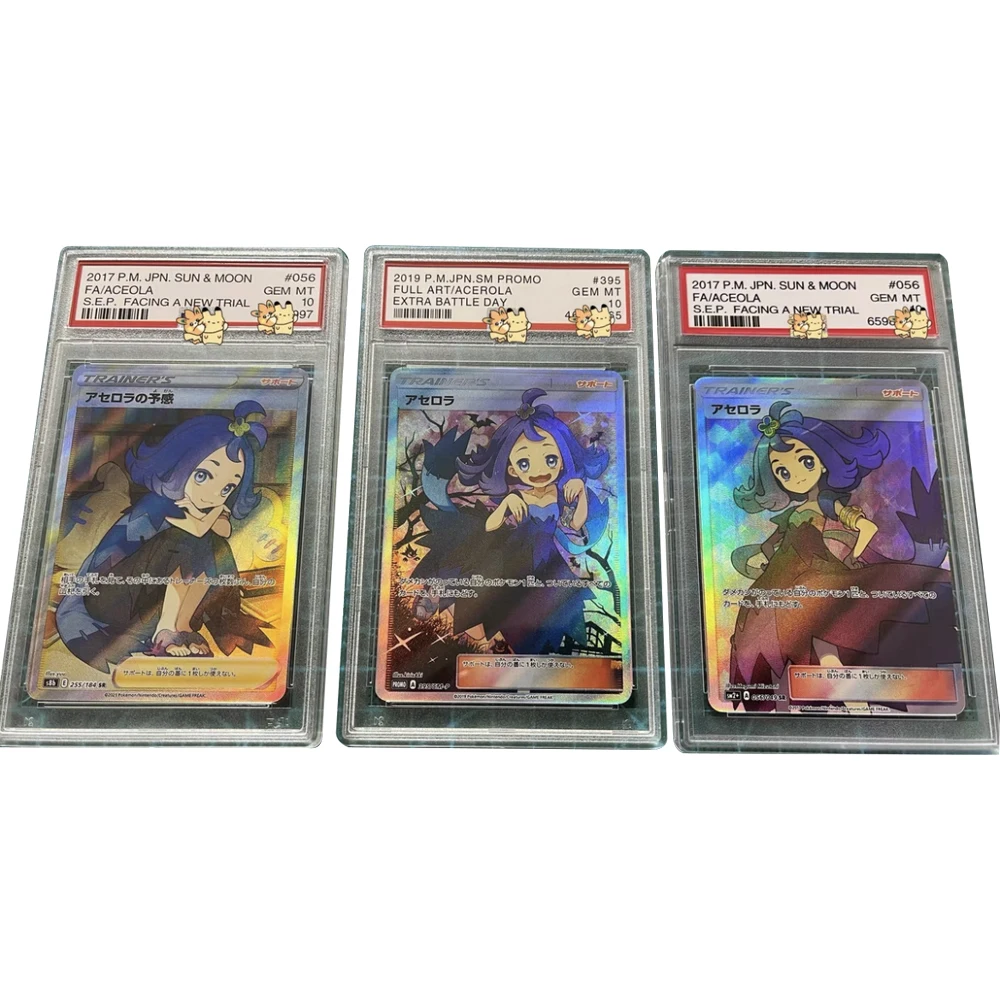 

Pokemon Acerola 2017 P.M JPN. SUN&MOON FA/ACEOLA PTCG PSA GEM MT 10 Points Grade Collection Card DIY Label Case Display Replica