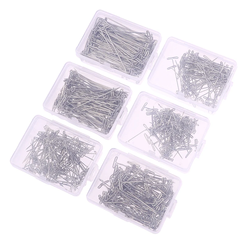 T Pins, 100 Pcs 2 Inch - Nickel Plated Steel Wire Wig T-pins with Plastic  Box