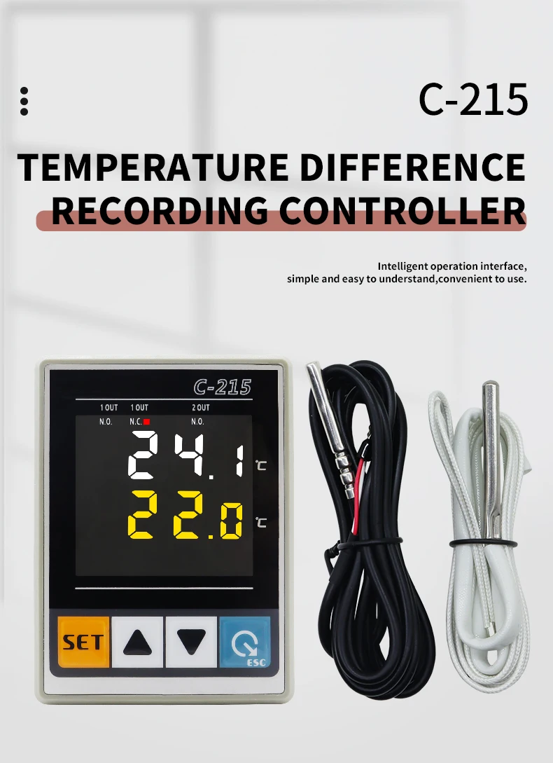 C-215 Temperature Difference Controller Solar Hot Water Circulating Pump Tempera