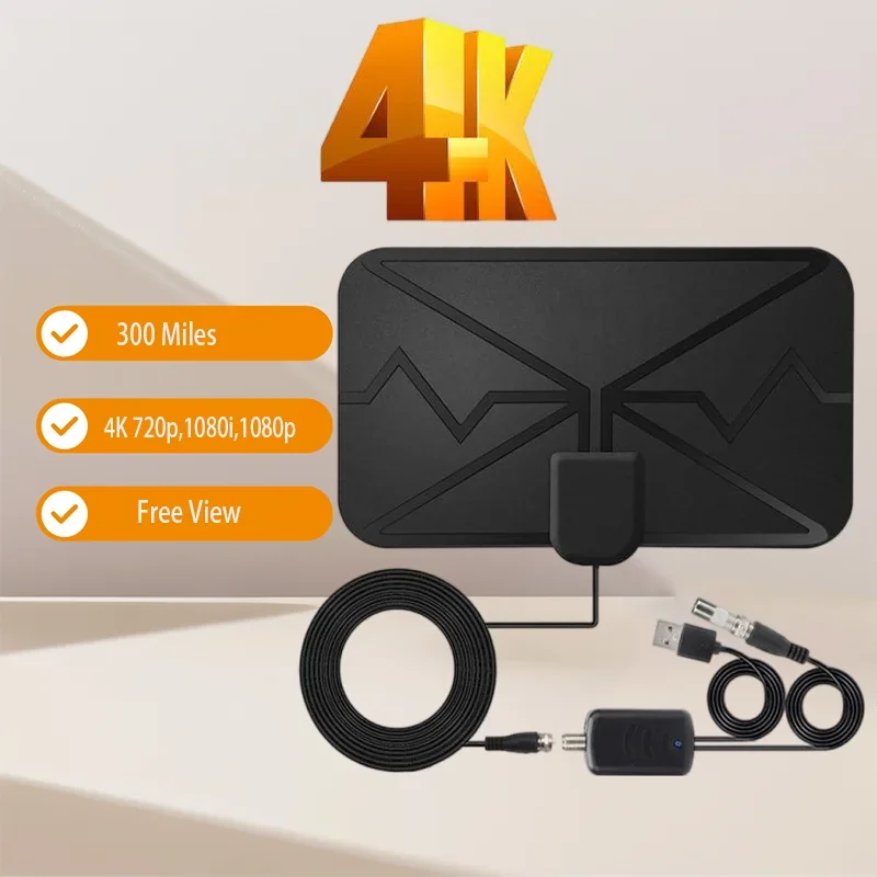 4K Tv Dvb T2 Antenna Indoor Segnale Forte Hdtv Amplificato Interno Tdt Ricevitore Satellitare Digitale Antenna Tv