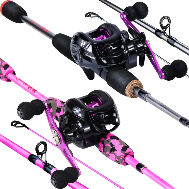 Sougayilang Casting Fishing Rod Combo 7.2:1 High Speed Gear Ratio