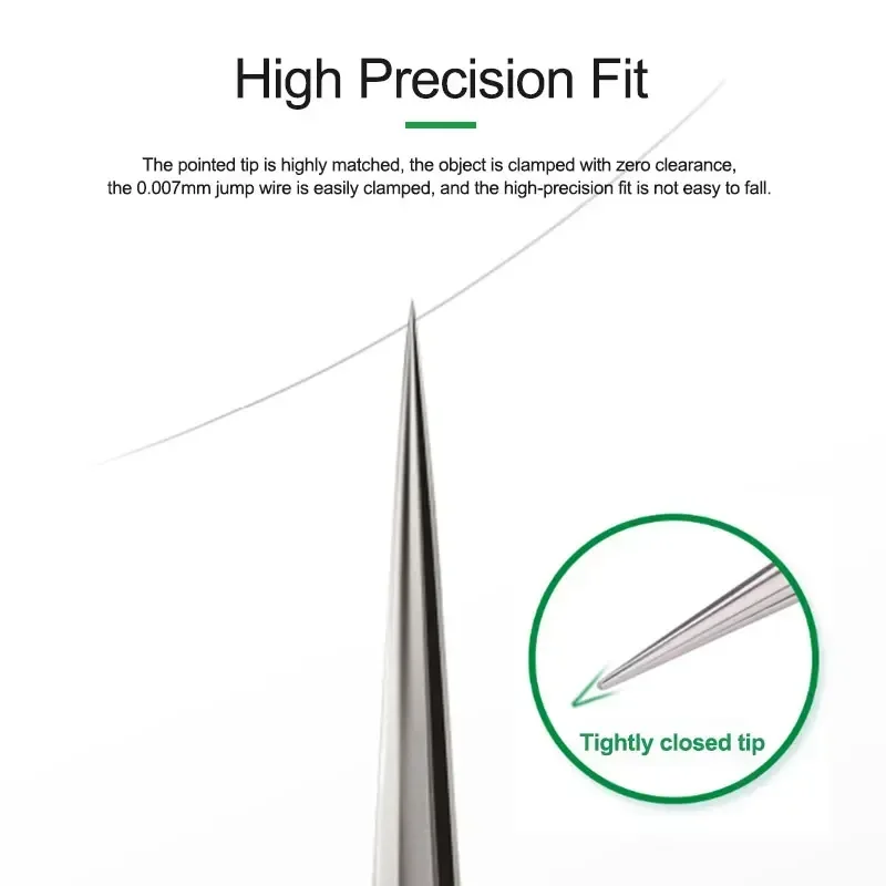 15 Anti-static Precision Tweezers High Toughness Fine Tips for Phone Motherboard Laptop Chip Tin Planted Repair Tool