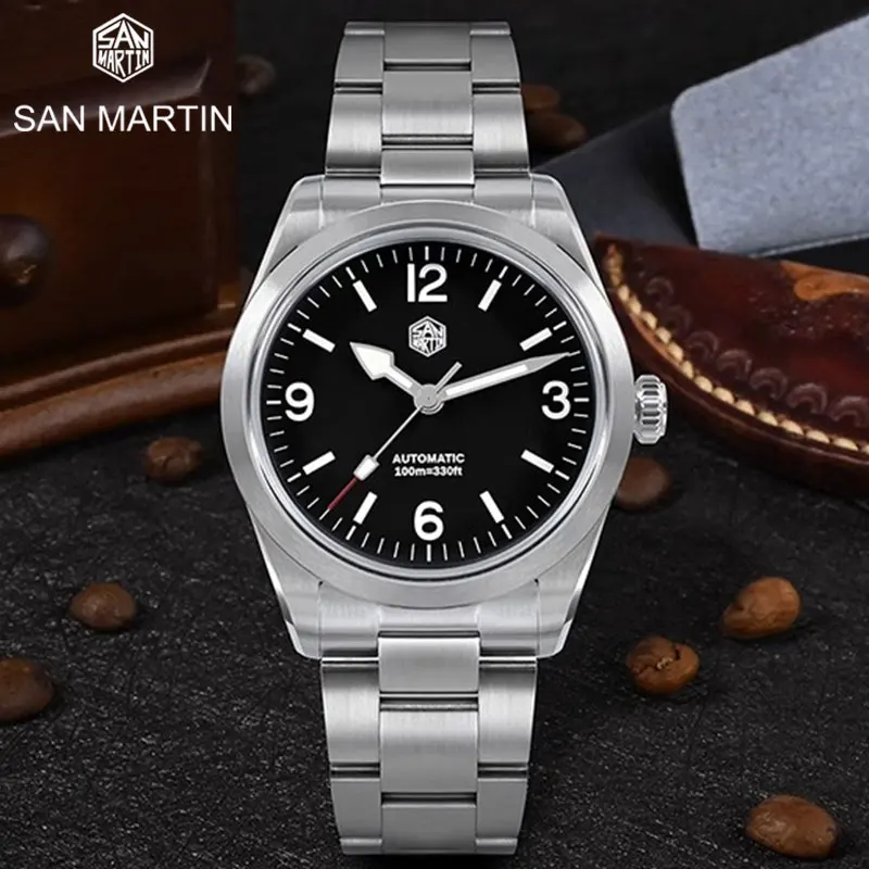 

San Martin Luxury Men Diver Watch 10Bar Waterproof Sports BGW-9 Luminous NH35 Male Automatic Mechanical Wristwatch Sapphire Glas