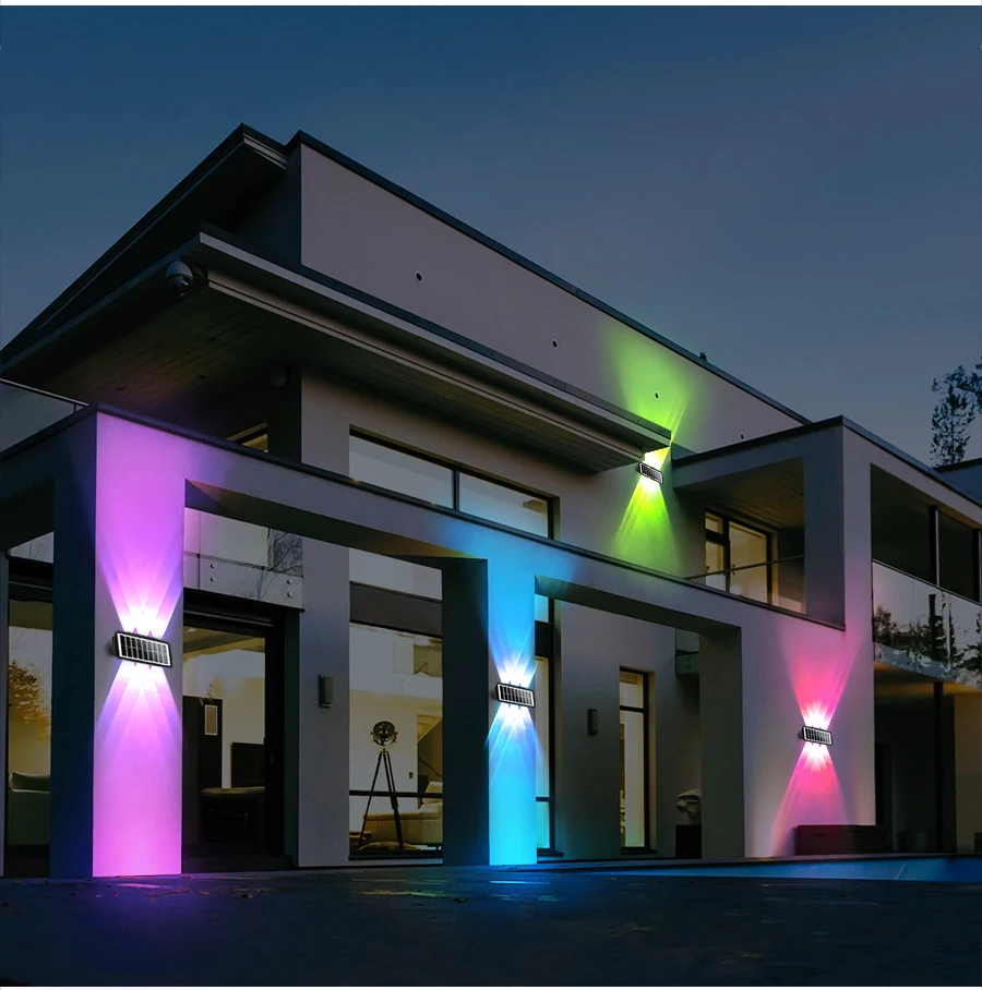 Decorative Solar Wall Lights Solar Garden Step Stair Lights IP65 Waterproof RGB White Warm White Colorful Outdoor Solar Light