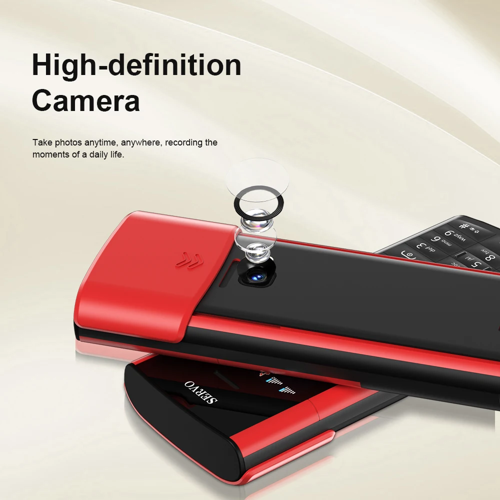 SERVO R25 PRO Button Mobile Phone Built-in TWS Earphones Dual SIM Standby Speed Dial Blacklist FM Radio 2G GSM Feature Cellphone