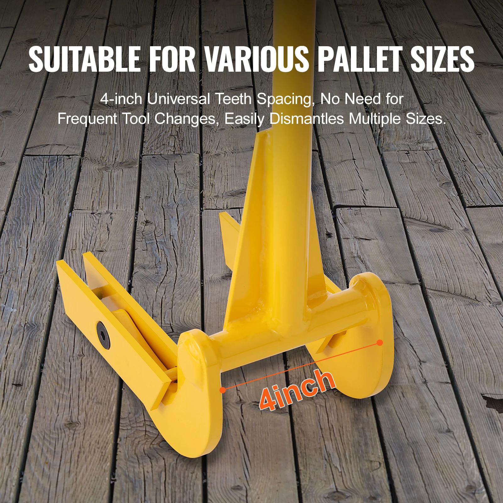 VEVOR Pallet Pry Bar Buster Carbon Steel Heavy Duty Deck Wrecker Demolition Wood Pallet Tool Breaker for Efficient Board Removal