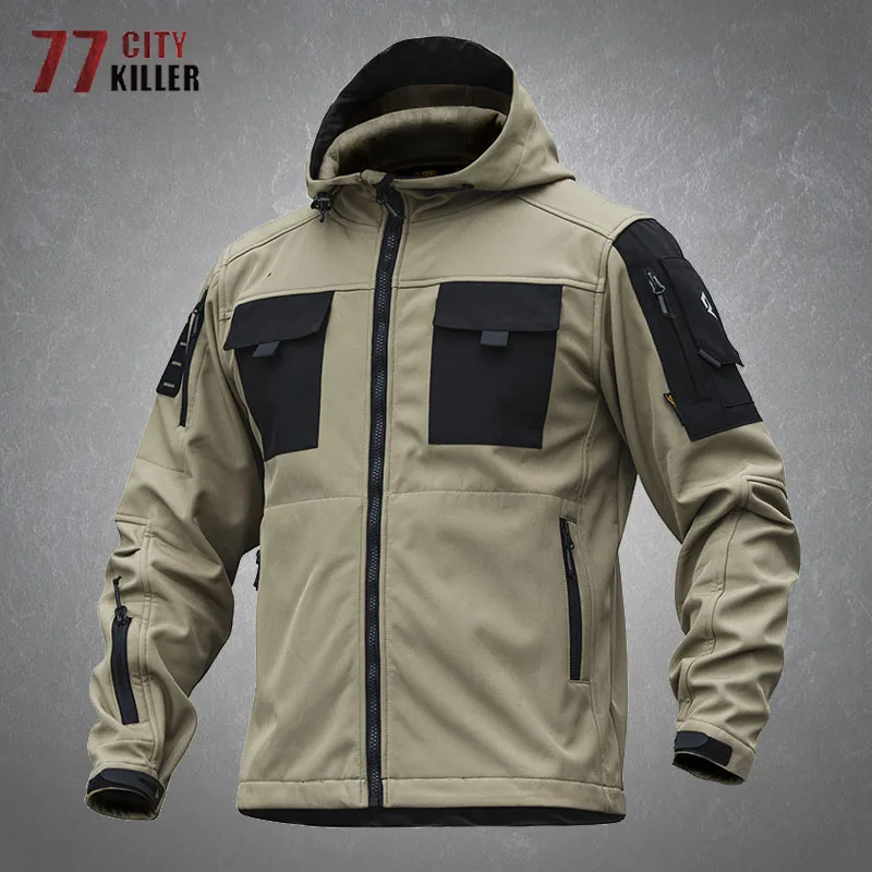 

Special Forces Tactical Jacket Mens Outdoor Wear-resistant Multiple Pockets Military Cargo Coats Casual Army Combat Jackets Male