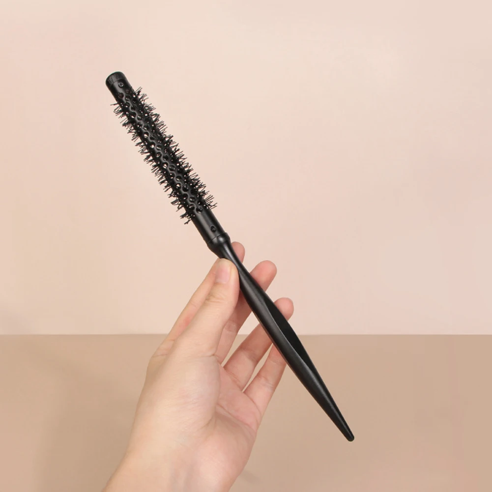 Mini Round Barrel Hair Comb Hair Styling Hair Brush Nylon Hairbrush Cylinder Curly Hair Comb For Curly Wavy Thick Thin Hair 3