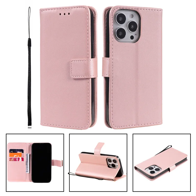 Leather Flip Wallet Case with Stand Feature
