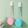1pc Portable Bathing Brush Hanging Bath Body Scrubber Soap Case Silicone Brush Massage Hair Tactile Brush bath sponge 2