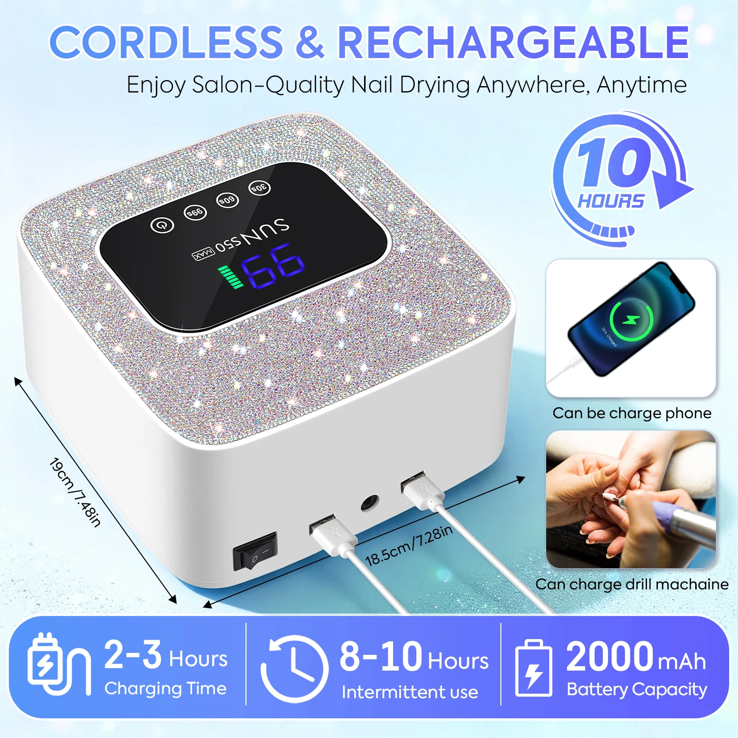 180W Cordless Nail Lamp 5