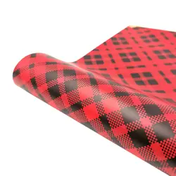 Vibrant Sparkle Rainbow Plaid Adhesive Vinyl Sheet Set - 26 Assorted Colors for Creative DIY Projects (Plaid Red)