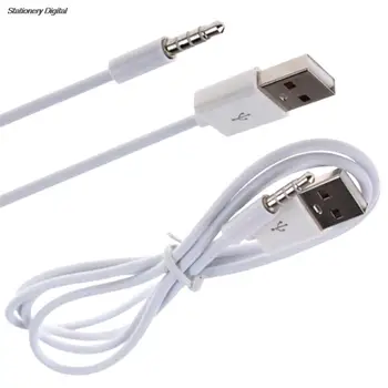 1m 3.5mm to USB Cable AUX Audio Plug Jack to USB 2.0 Male Charge Cable Cord For MP3