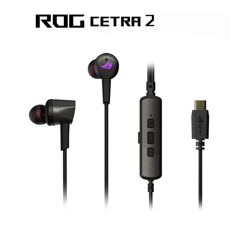 

Наушники ROG Cetra II (RGB) для Rog Phone 5/3/2, игровая гарнитура Type-C, активное шумоподавление, эффект объемного звучания 7,1