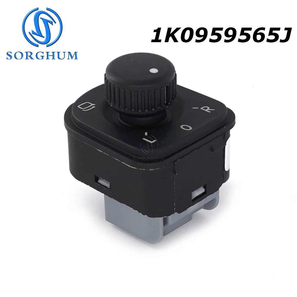 SORGHUM 1K0959565J Side Mirror Control Switch RearView Adjust Knob For VW Jetta MK5 Golf GTI MK5/6 Passat B6 2009-2013