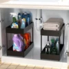 Under Sink Storage Organizer 2 Tier Drawer Multipurpose Rack Cabinet Under Sink Storage Rack Bathroom Kitchen Organizer 4