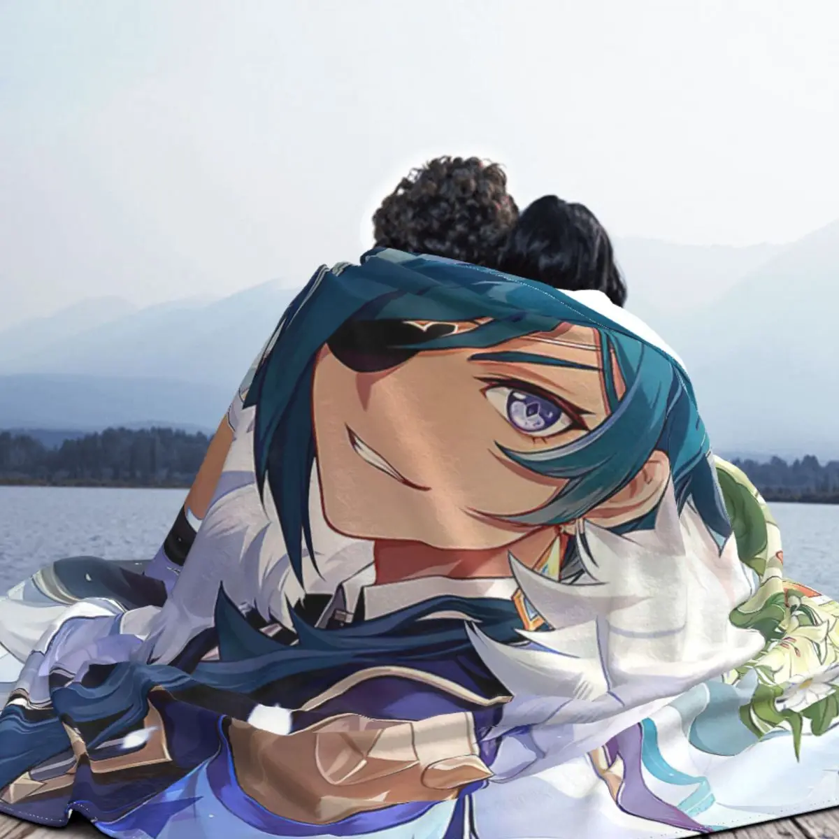 Kaeya-�ս� ����Ʈ �� ���, ���� ħ�� ����� 125x100cm ħ�뺸�� ���� �ִϸ��̼� ũ������Ƽ�� ������ ���