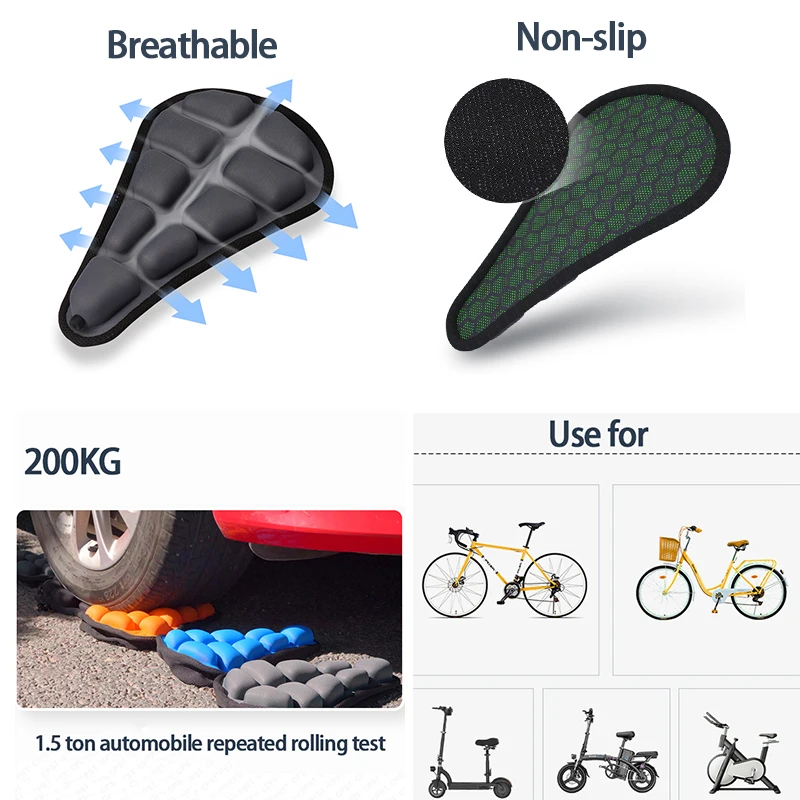 Coprisella bici Airbag 3D decompressione Super morbida ammortizzante MTB  Road addensato sedile bici 4 colori accessori bici