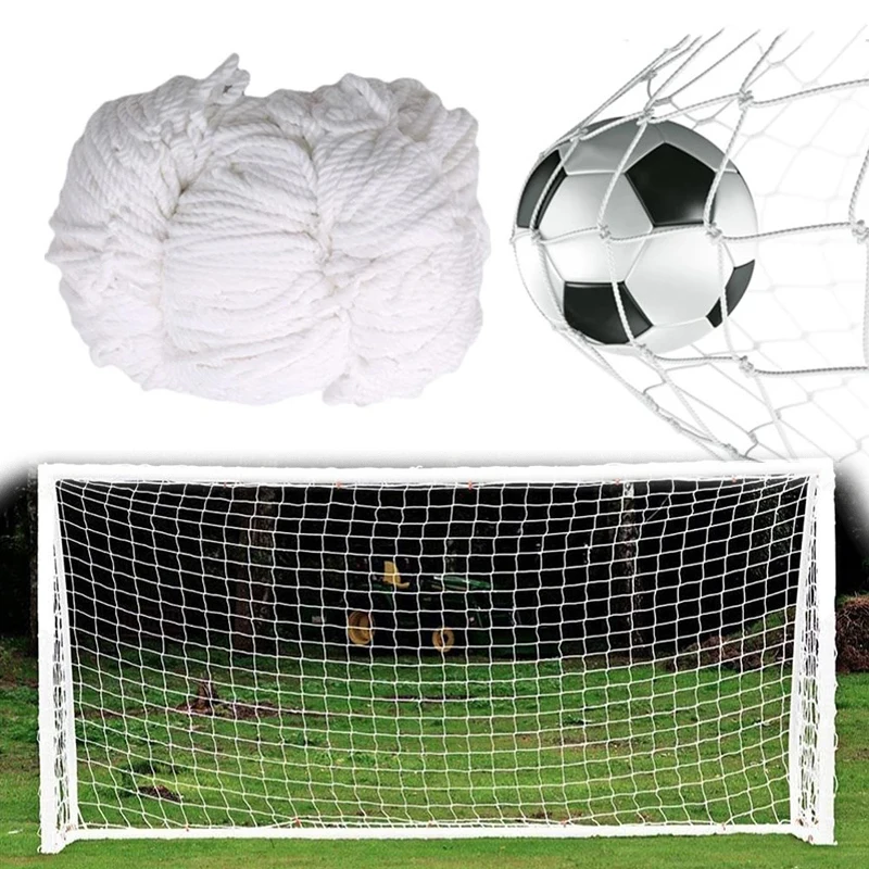 Football Training Net Soccer Goal Net Durable Training Post Mesh For Football Gate Match Junior Outdoor Sports Practice Fitness 52cm basketball rim mesh net standard sports basketball all weather durable outdoor sports basketball hoop net