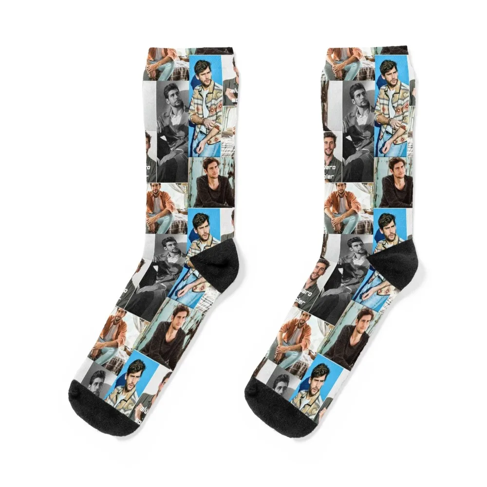 

Alvaro Soler Spanish-German singer Beautiful Creative Collage - 4 Socks Running valentine gift ideas Socks Female Men's