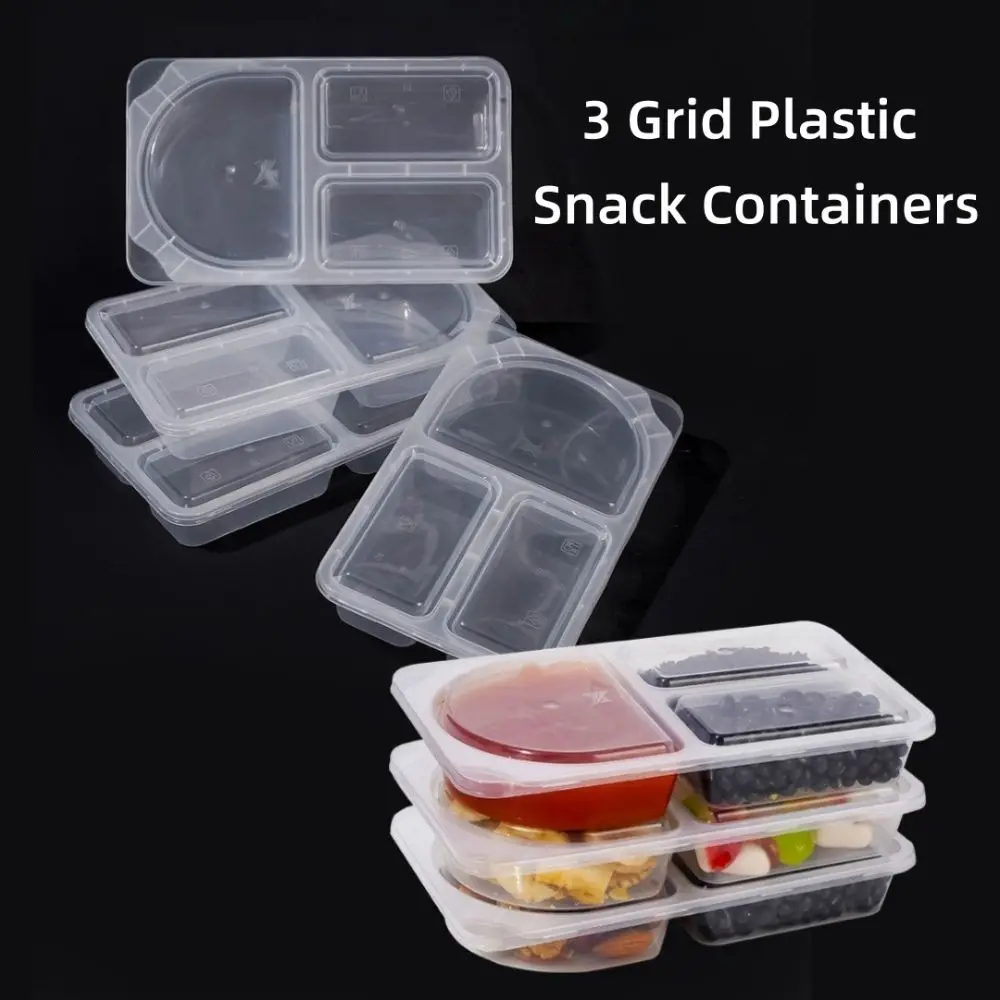 Eco-Friendly Leak-Proof Snack & Meal Prep Containers - Multi-Compartment Storage with Lids (10/20pcs Set)