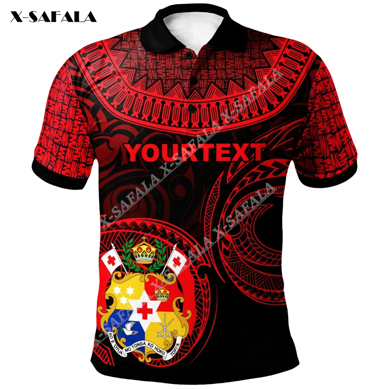 

Tonga Custom Personalised Polynesian Pattern Unique Serrated Texture 3D Printed Unisex Polo-Shirts Men Women Casual Tops