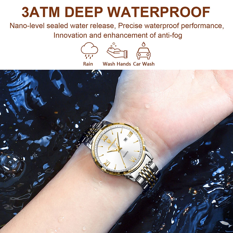POEDAGAR Fashion Women Watch Top Brand Rose Gold Stain Steel Waterproof Date Quartz Ladies Watch Luxury High Quality Clock Gifts