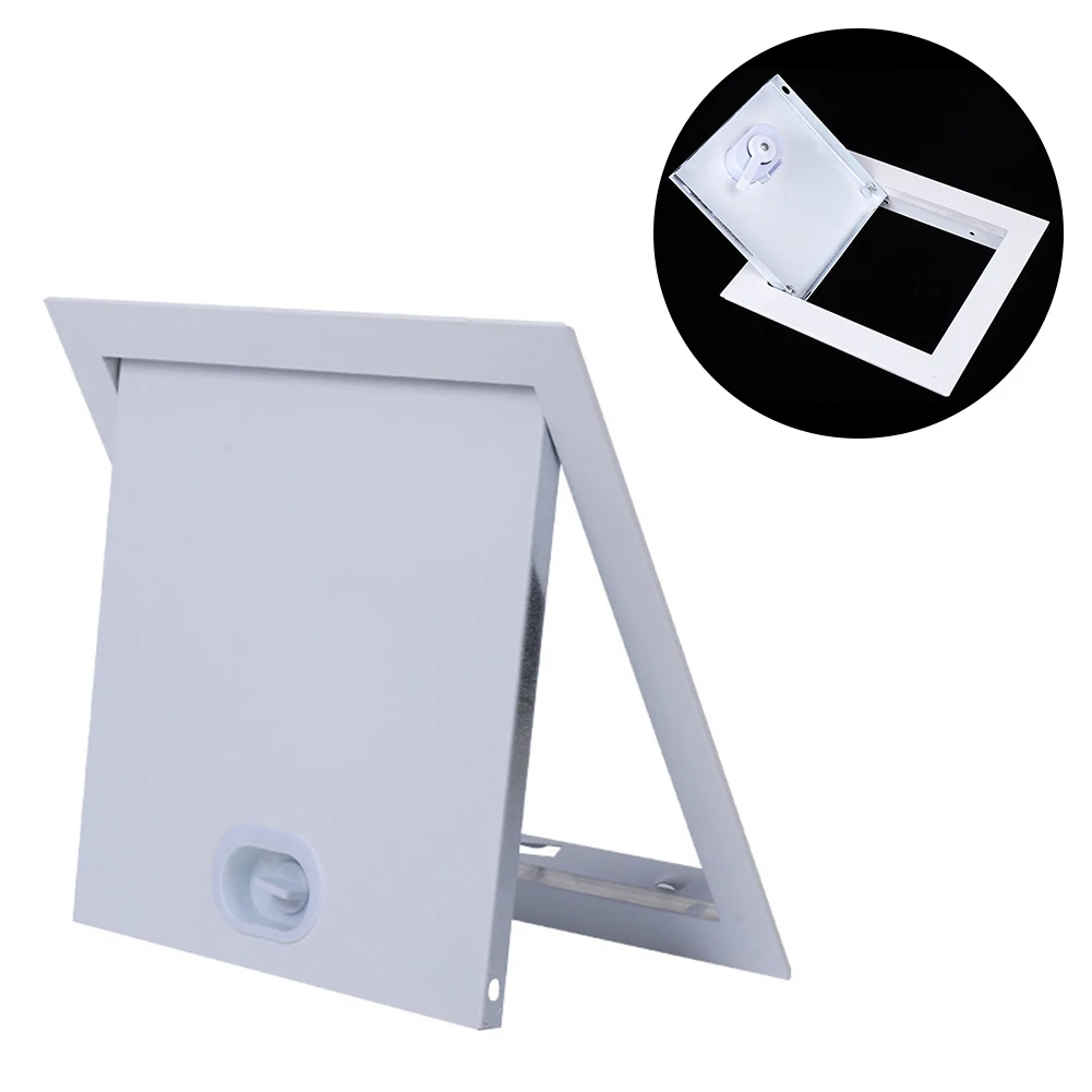 Inspection Door Inspection Flap Galvanized Aluminum Alloy Maintenance Control Flap Tile Door With Rotary Switch For Plumbing 1pc