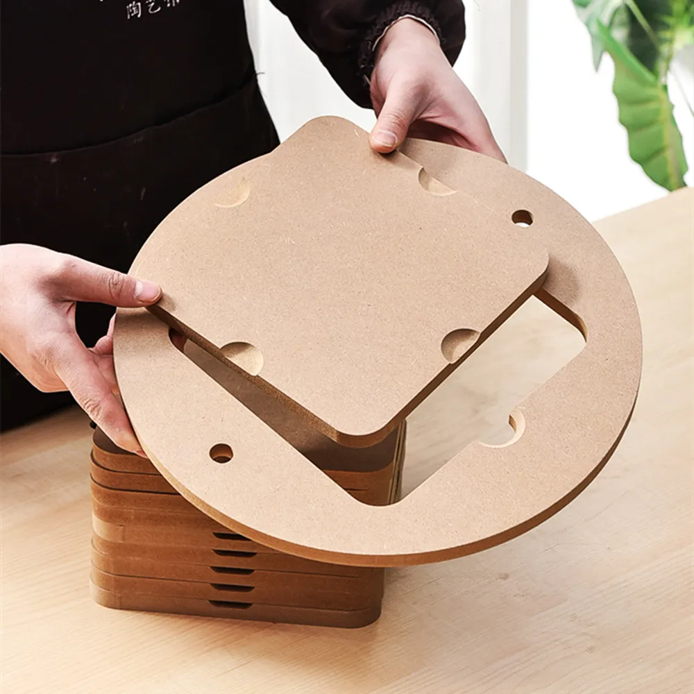 Bat System for Pottery Wheel Outer Density Board Removable Inner Drying Blank Adapter Throwing Ceramic Polymer Clay Supplie Tool